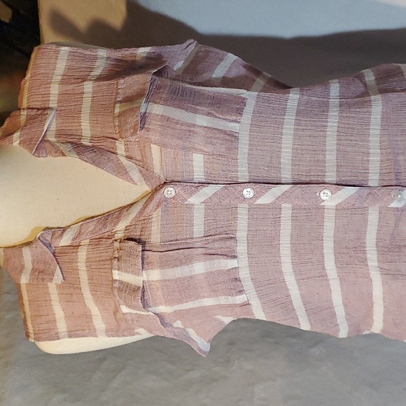 Attention Sleeveless Button down top XL Pink - Picture 2 of 7